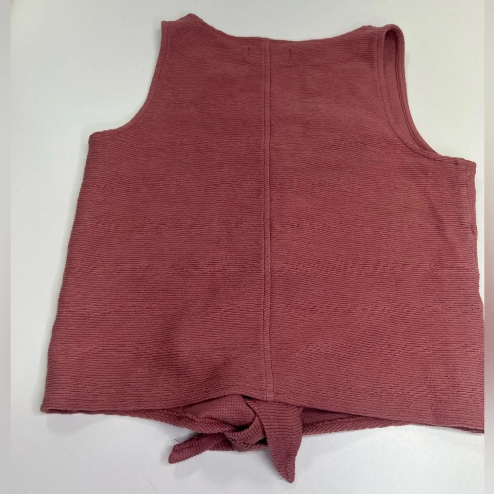 Madewell Texture & Thread Button Front Tie Tank Size Small - Picture 4 of 12